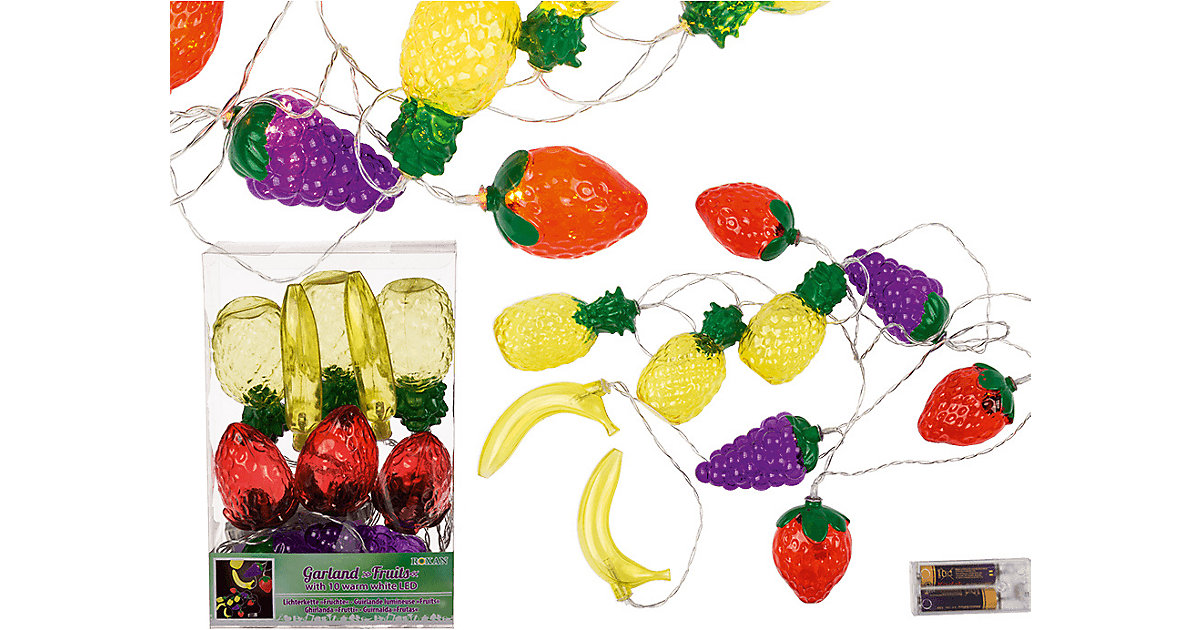 Lichterkette Früchte mit 10 warmweißen LED