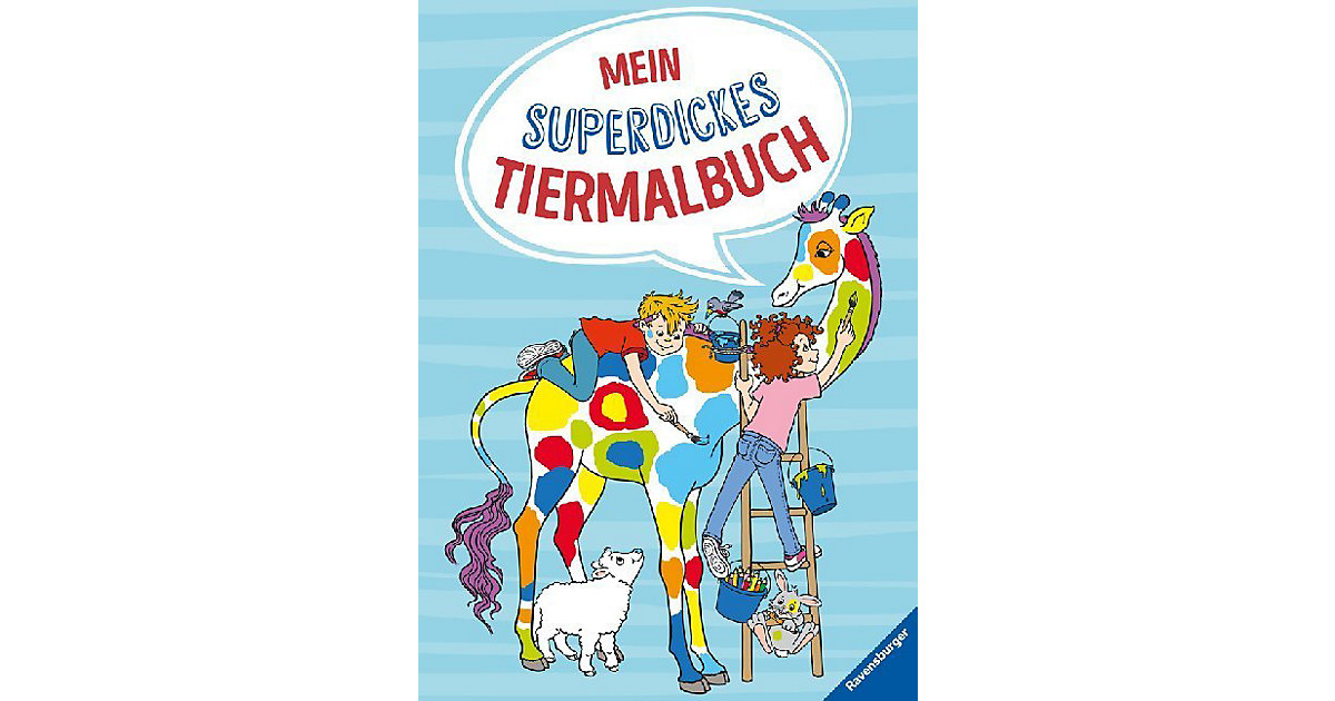 Buch - Mein superdickes Tiermalbuch