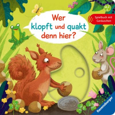 Buch - Wer klopft und quakt denn hier?, Soundbuch mit Geruschen