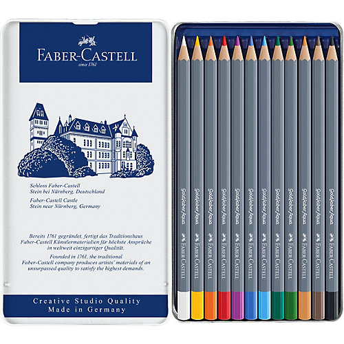 Карандаши акварельные художественные Faber-Castell Goldfaber Aqua, 12 цветов от Faber-Castell