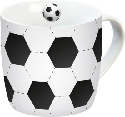 groß Fussball Fan 420 ml " Fußball " Porzellan / Keramik Henkeltasse 