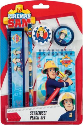 Schreibset Feuerwehrmann Sam, 5-tlg. blau-kombi