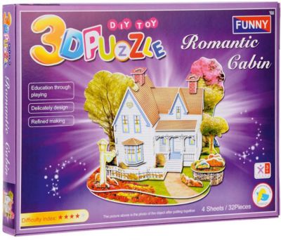 3D пазлы Funny "Романтический дом", 32 детали