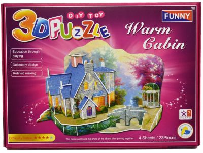 3D пазлы Funny "Теплый дом", 23 деталей