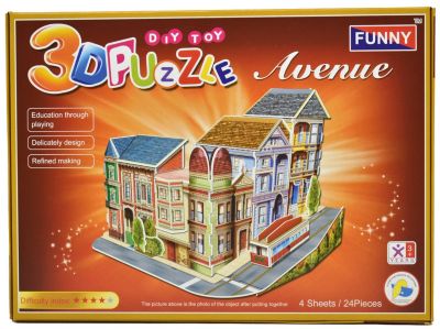 3D пазлы Funny "Проспект", 24 детали