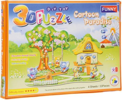 3D пазлы Funny "Мультяшный рай", 33 детали