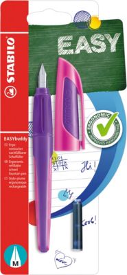 Image of Schulfüller EASYbuddy M-Feder lila/magenta, inkl. Patrone