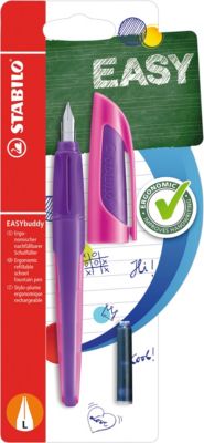 Image of Schulfüller EASYbuddy L-Feder Linkshänder lila/magenta, inkl. Patrone
