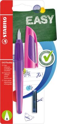 Image of Schulfüller EASYbuddy A-Feder lila/magenta, inkl. Patrone lila-kombi
