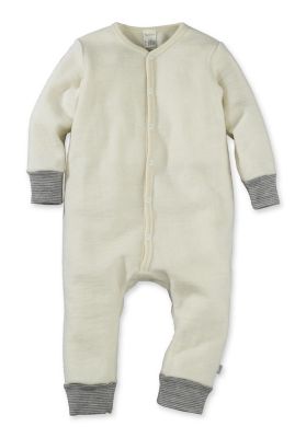 Wollfrottee-Overall, Organic Wool wei� Gr. 98/104