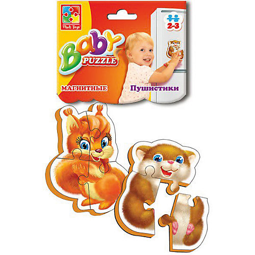 Мягкие магнитные Baby puzzle "Пушистики" от Vladi Toys