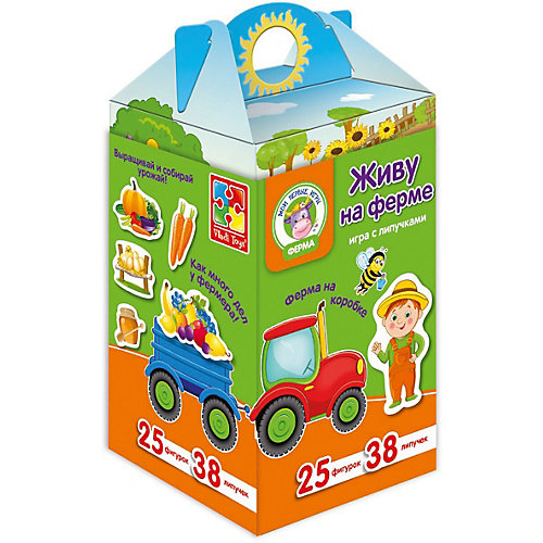 Игра с липучками "Живу на ферме" от Vladi Toys