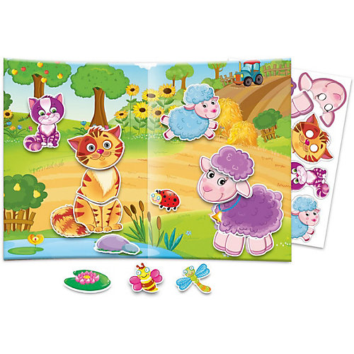 Игры с наклейками и глазками "Ферма" от Vladi Toys