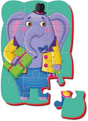 Пазлы на магните "Слон"