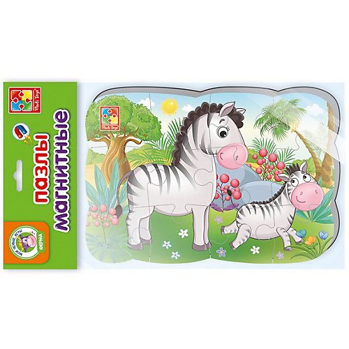Пазлы на магните Мои первые игры "Зебра" от Vladi Toys