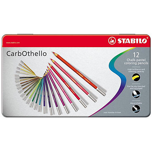 Набор цветных пастелей Stabilo Carbothello, 36 цв, металл от STABILO