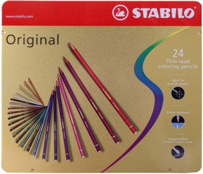 Набор цветных карандашей Stabilo original 24 цв, металл