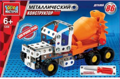 Конструктор металлический "Бетономешалка", 85 дет.