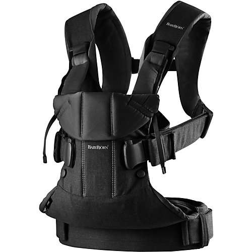 Рюкзак-перенос BabyBjorn ONE Cotton, черный от BabyBjorn