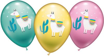 Luftballons Lama, 15 Stück mehrfarbig