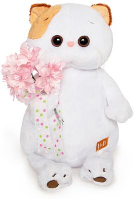 Мягкая игрушка Budi Basa Кошечка Ли Ли с букетом, 24 см