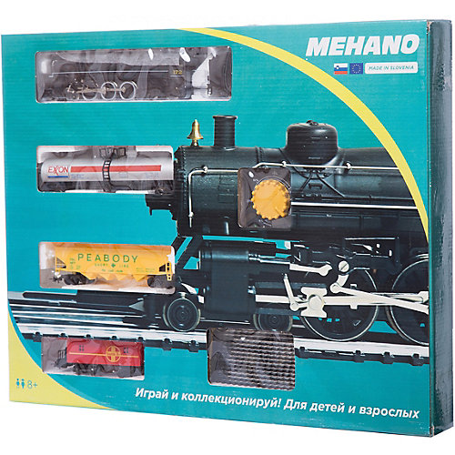 Стартовый набор Mehano "Паровоз Hudson", с 3 вагонами от Mehano