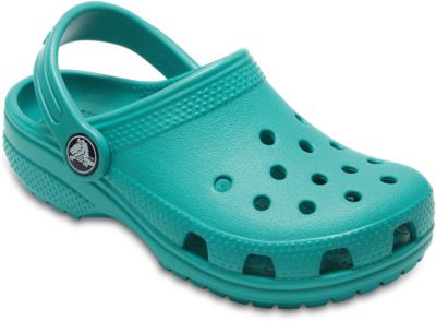 teal crocs