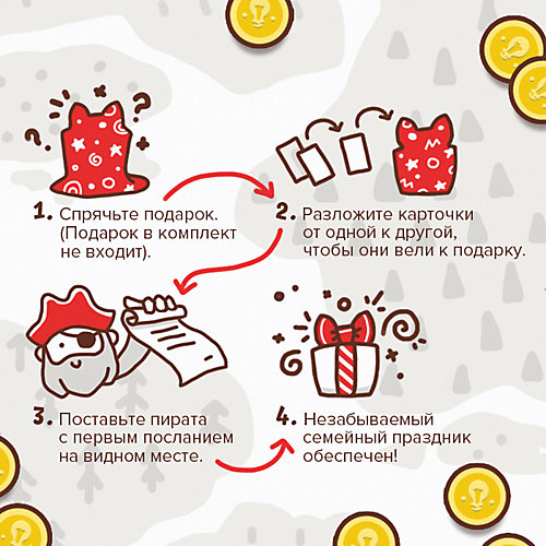 Игра-поиск подарка "Квестик для пиратов" Джек от Банда Умников