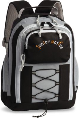 Kinderrucksack junior active schwarz/grau