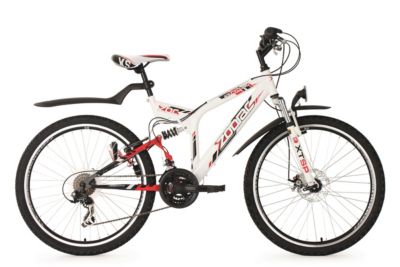 KS Cycling Mountainbike Fully ATB 21 Gnge Zodiac 26 Zoll Mountainbikes wei