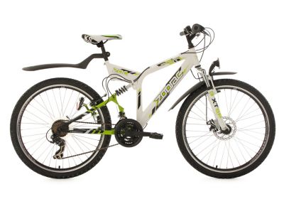 KS Cycling Mountainbike Fully ATB 21 Gnge Zodiac 26 Zoll Mountainbikes wei