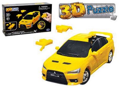 3D пазл Happy Well "Мицубиси Лансер ЭВО Х", желтый
