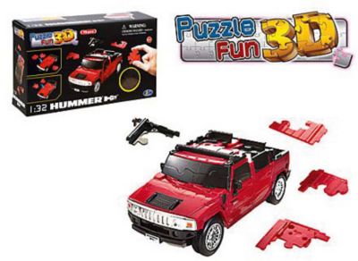 3D пазл Happy Well "Хамер Н2", красный