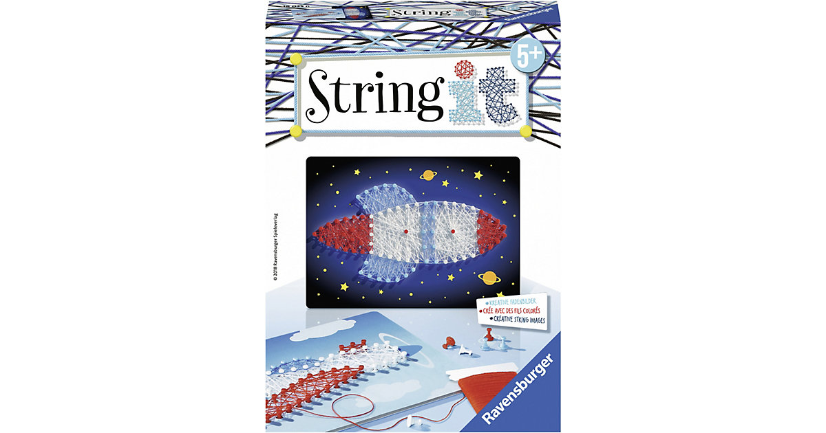 2er-Set Faden-Bild String it Mini, 16x22 cm, Fahrzeuge 2er-Set Faden-Bild String it Mini, 16x22 cm, Fahrzeuge
