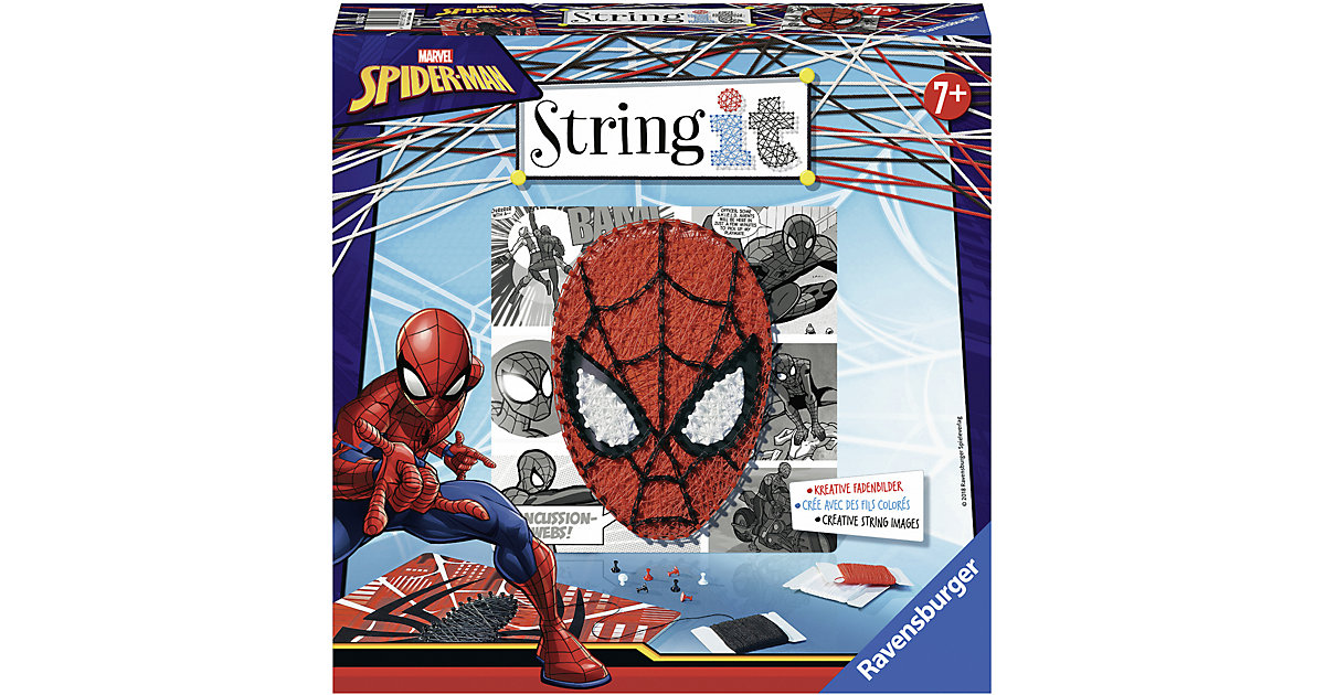 2er-Set Faden-Bild String it Midi, 27x27 cm, Spiderman 2er-Set Faden-Bild String it Midi, 27x27 cm, Spiderman
