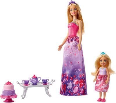 Barbie FPL88 Puppe mit Chelsey und Teepartyzubehr