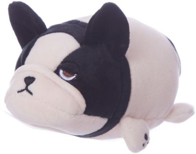 Мягкая игрушка ABtoys Собачка розовая с черным, 13 см