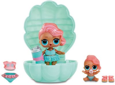 Мини-кукла сюрприз MGA Entertainment LOL Lil Sisters Основная кукла и сестренка (в бирюзовой жемчужине)