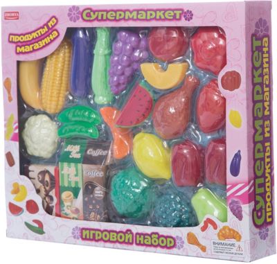 Игровой набор Zhorya "Супермаркет", Овощи и фрукты
