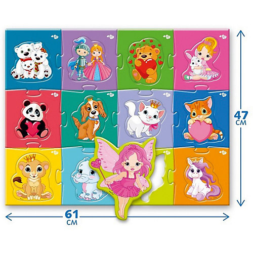 Макси пазлы Baby Toys "Милашки", 24 элемента на поле 61х47см от Baby Toys