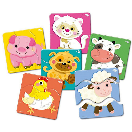 Макси пазлы Baby Toys зигзаг "Домашние животные", 18 элементов от Baby Toys