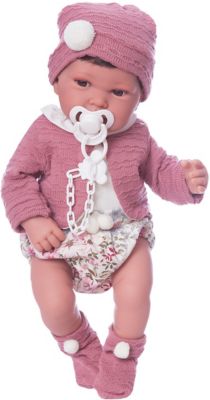 Кукла-пупс Munecas Antonio Juan "Сэнди" в розовом, 40 см