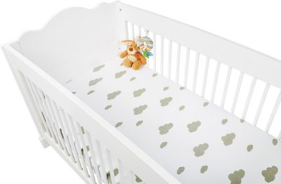 100% Baumwolle Amilian Spannbettlaken Spannbetttuch für Babybett Kinderbett 60x120 cm 70x140 cm Baby Bettwäsche Größe: 120x60 cm Muster: Weiß fürs Baby 