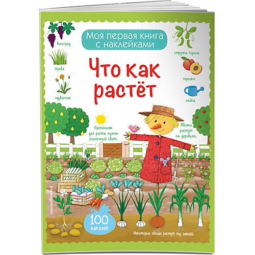 Книжка с наклейками "Что как растёт", 100 наклеек от Эксмо