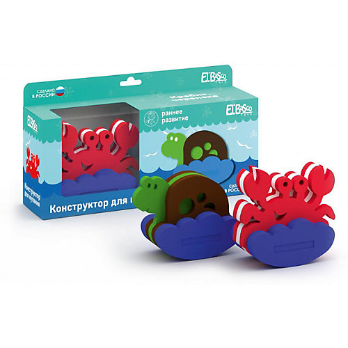 Конструктор для купания El`Basco Toys "Краб и черепаха", 12 деталей от El`Basco Toys
