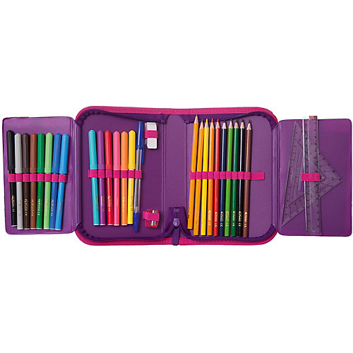 Пенал с наполнением Herlitz Purple Butterfly, 31 предмет - фиолетовый от herlitz