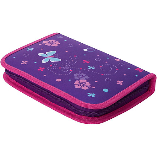 Пенал с наполнением Herlitz Purple Butterfly, 31 предмет - фиолетовый от herlitz