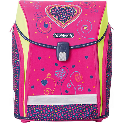Ранец Herlitz "Midi New" Pink Hearts, без наполнения - розовый/розовый от herlitz