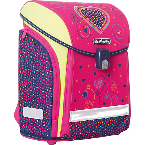 Ранец Herlitz "Midi New" Pink Hearts, без наполнения - розовый/розовый от herlitz