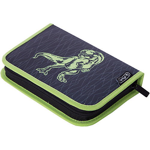 Пенал с наполнением Herlitz Green Dino, 31 предмет - черный от herlitz